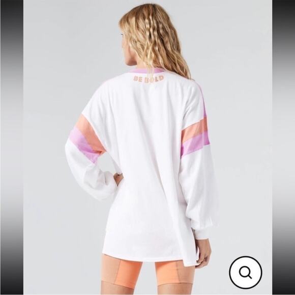 Revolve X L Space To The Limit Pink & Orange Oversized Pullover Tee - Small - Picture 4 of 13